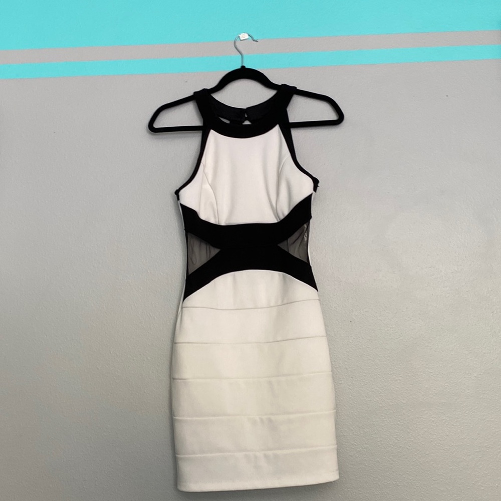 Cute white and black shirt dress